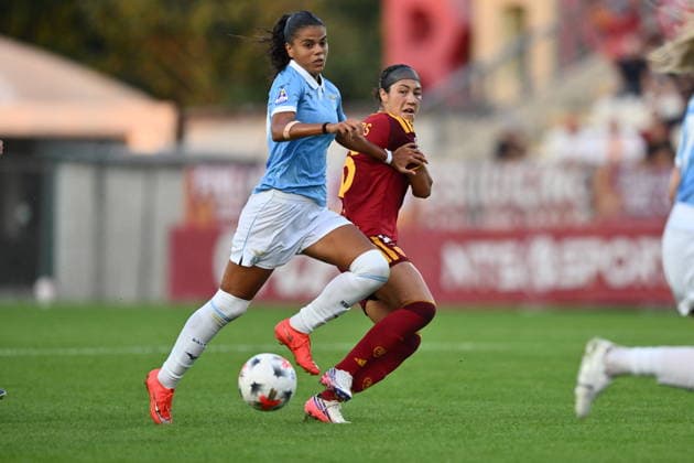 SOCCER - Women s Serie A - AS Roma vs. SS Lazio Women Photo by IPA ABACAPRESS.COM89264633 - Eleonora Goldoni of S.S. Lazio and Maya Doms of A.S. Roma during the Serie A Women s League match between Roma and Lazio, an Italian Serie A Women s soccer match in Rome, Italy, on October 3, 2026 Rome Italy  Copyright: xIPAxSport ABACAx