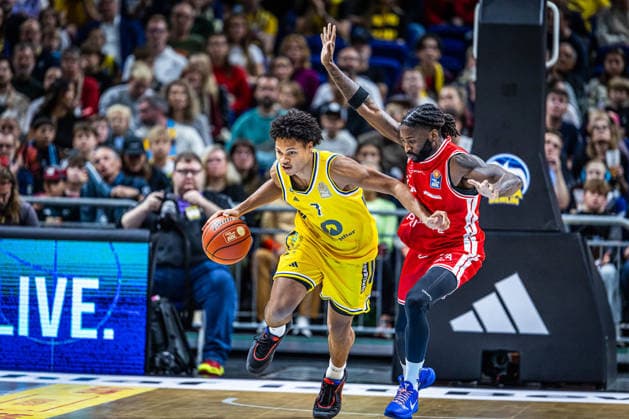 Basketball Berlin 03.10.2026 Saison 2026 2027 EasyCredit BBL 1. Bundesliga Männer, Herren Alba Berlin - BMA365 Bamberg Baskets Jack Kayil (Alba Berlin, No.07)