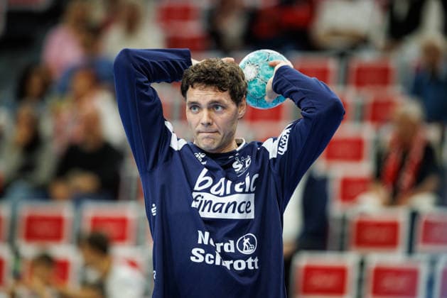 Opel HBL: SG Flensburg-Handewitt vs FRISCH AUF! Göppingen; 03.10.26 Niclas Kirkelokke (Nr.05, SG Flensburg-Handewitt) beim Warm Up Opel HBL: SG Flensburg-Handewitt vs FRISCH AUF! Göppingen, GGW Arena am 03.10.26 Copyright: xBEAUTIFULxSPORTS MarioxM.xKobergx