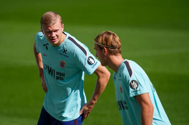 Soccer, Nations League Portugal vs. Norway, Nations League Porto, Portugal 20261003 Norway s Erling Braut Haaland during training at Estadio do Dragão on the day of the match against Portugal. Photo: Lise Aserud, NTB, Porto, Portugal. EDITORIAL USE ONLY. RESTRICTED USE FOR BETTING COMPANIES.  Copyright: xLisexAserudx xNTBx