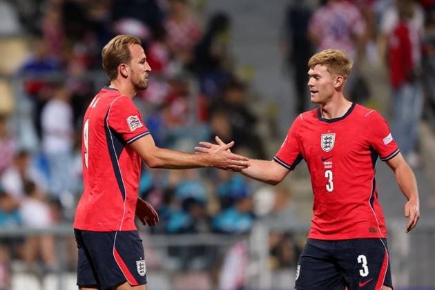 Harry Kane of England celebrates their goal to make it 0-5 Croatia v England, UEFA Nations League, Football, Stadion HNK Rijeka, Rijeka, Croatia - 03 Oct 2026Rijeka Stadion HNK Rijeka Croatia  Copyright: xRaddadxJebarah Shutterstockx 17183865ch