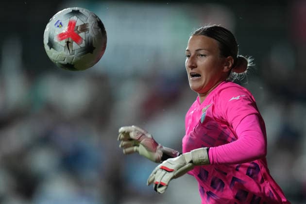 Lazio™s goalkeeper Sara Cetinja during the Serie A Women soccer match between Roma and Lazio at the Rome s Tre Fontane stadium, Italy - Saturday October 3, 2026 - Soccer ( Photo by Alfredo Falcone LaPresse )  Copyright: xAlfredoxFalcone LaPressex