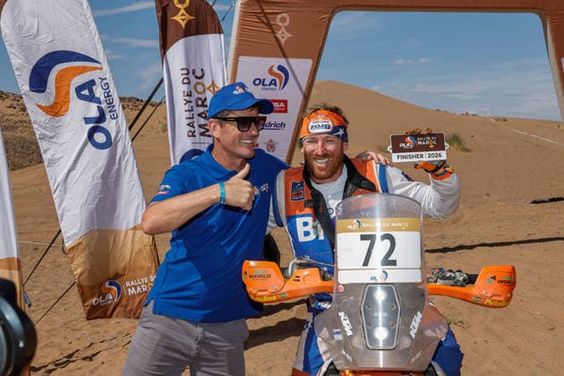 W2RC - RALLYE DU MAROC 2026 72 BROZ Jiri (cze), BAS World KTM Team, KTM 450 Rally Factory, FIM W2RC, Rally 2 V, action Finisher podium, portrait during the Stage 5 of the Rallye du Maroc 2026, 4th round of the 2026 WR2C Championship from October 3, 2026 around Zagora, Morocco - AgadirMorocco  Copyright: xPauloxMariax