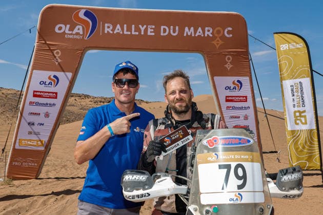 W2RC - RALLYE DU MAROC 2026 79 BRABEC Milan (cze), Bra-Tra, Kove 450 Rally, FIM W2RC, Rally 2, action Finisher podium, portrait during the Stage 5 of the Rallye du Maroc 2026, 4th round of the 2026 WR2C Championship from October 3, 2026 around Zagora, Morocco - AgadirMorocco  Copyright: xPauloxMariax