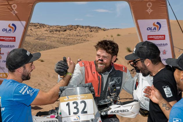 W2RC - RALLYE DU MAROC 2026 132 MARRETTA Federico (ita), Pedrega Racing Team, Kove 450 Rally, FIM W2RC, Rally 2 MM, action Finisher podium, portrait during the Stage 5 of the Rallye du Maroc 2026, 4th round of the 2026 WR2C Championship from October 3, 2026 around Zagora, Morocco - AgadirMorocco  Copyright: xPauloxMariax