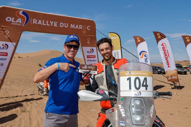 W2RC - RALLYE DU MAROC 2026 104 BONELLO Anthony (can), Nomadik and Co, KTM 450 Rally Factory Replica, FIM W2RC, Rally 2, action Finisher podium, portrait during the Stage 5 of the Rallye du Maroc 2026, 4th round of the 2026 WR2C Championship from October 3, 2026 around Zagora, Morocco - AgadirMorocco  Copyright: xPauloxMariax