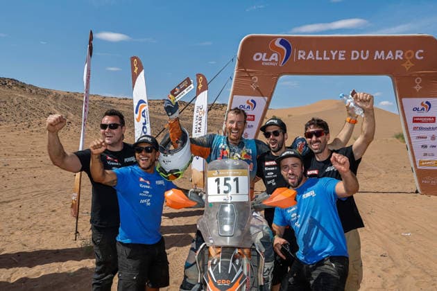 W2RC - RALLYE DU MAROC 2026 151 PETER Gurndin (ita), Pedrega Racing Team, KTM 450 Rally Factory Replica, FIM W2RC, Rally 2, action Finisher podium, portrait during the Stage 5 of the Rallye du Maroc 2026, 4th round of the 2026 WR2C Championship from October 3, 2026 around Zagora, Morocco - AgadirMorocco  Copyright: xPauloxMariax