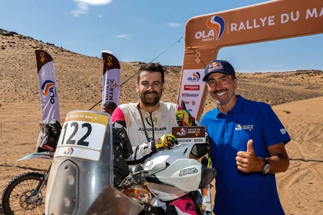 W2RC - RALLYE DU MAROC 2026 122 MORENO Inigo (esp), Penita Factory Team, GasGas EC 450, FIM W2RC, Rally 2, action Finisher podium, portrait during the Stage 5 of the Rallye du Maroc 2026, 4th round of the 2026 WR2C Championship from October 3, 2026 around Zagora, Morocco - AgadirMorocco  Copyright: xPauloxMariax