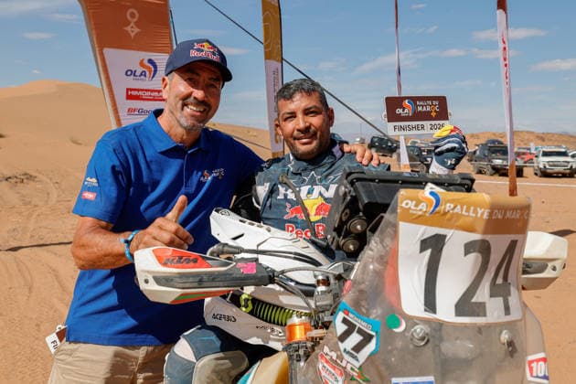 W2RC - RALLYE DU MAROC 2026 124 OUALAD ALI Mohamed (mar), , KTM EXC 450, FIM W2RC, Rally 2, action Finisher podium, portrait during the Stage 5 of the Rallye du Maroc 2026, 4th round of the 2026 WR2C Championship from October 3, 2026 around Zagora, Morocco - AgadirMorocco  Copyright: xPauloxMariax