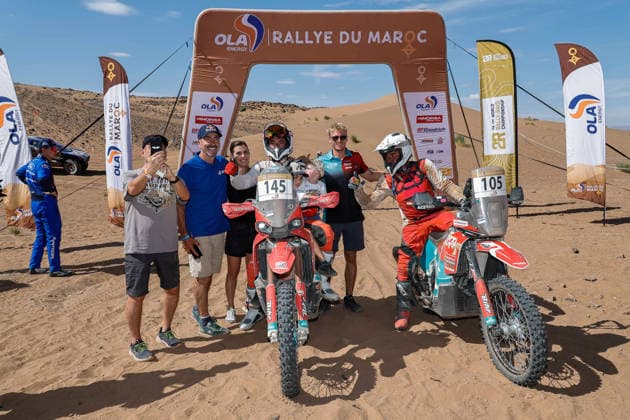 W2RC - RALLYE DU MAROC 2026 145 BOURCE Eymeric (fra), Piboules Racing Desert Only, Kove 450 Rally, FIM W2RC, Rally 2, action, 105 DASSE Philippe (fra), Piboules Racing Desert Only, Kove 450 Rally, FIM W2RC, Rally 2 V, action Finisher podium, portrait during the Stage 5 of the Rallye du Maroc 2026, 4th round of the 2026 WR2C Championship from October 3, 2026 around Zagora, Morocco - AgadirMorocco Copyright: xPauloxMariax