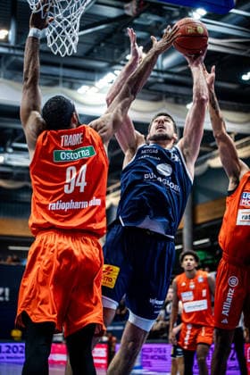 BB-1BL Herren Syntainics MBC - Ratiopharm Ulm Jure Planinic (Syntainics MBC) waehrend der Saison 2026-2027 in der 1. EasyCredit Bundesliga am 4. Spieltag zwischen Syntainics MBC und Ratiopharm Ulm in der Stadthalle Weissenfels am 3. October 2026 in Weissenfels, Sachsen Anhalt, Deutschland