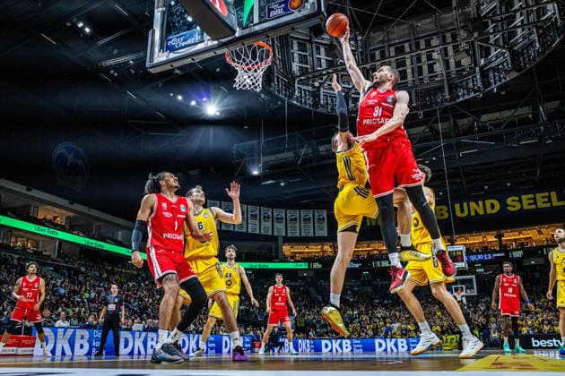 Basketball Berlin 03.10.2026 Saison 2026 2027 EasyCredit BBL 1. Bundesliga Männer, Herren Alba Berlin - BMA365 Bamberg Baskets Daniel Keppeler (Bamberg, No.31)