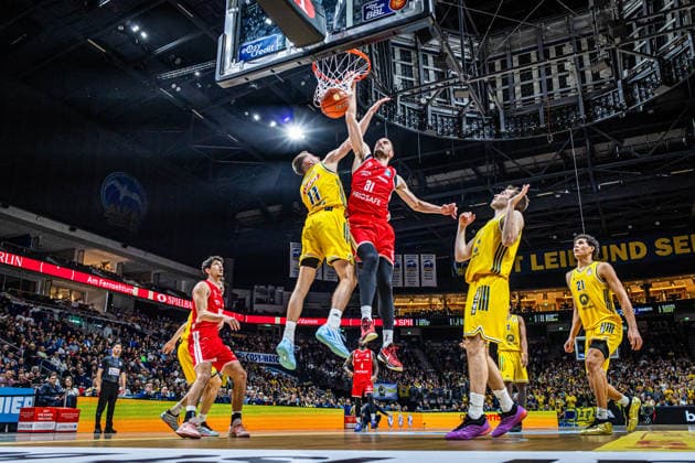 Basketball Berlin 03.10.2026 Saison 2026 2027 EasyCredit BBL 1. Bundesliga Männer, Herren Alba Berlin - BMA365 Bamberg Baskets Daniel Keppeler (Bamberg, No.31)