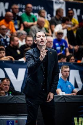 BB-1BL Herren Syntainics MBC - Ratiopharm Ulm Ty Harrelson (Ratiopharm Ulm) waehrend der Saison 2026-2027 in der 1. EasyCredit Bundesliga am 4. Spieltag zwischen Syntainics MBC und Ratiopharm Ulm in der Stadthalle Weissenfels am 3. October 2026 in Weissenfels, Sachsen Anhalt, Deutschland