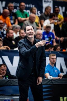 BB-1BL Herren Syntainics MBC - Ratiopharm Ulm Ty Harrelson (Ratiopharm Ulm) waehrend der Saison 2026-2027 in der 1. EasyCredit Bundesliga am 4. Spieltag zwischen Syntainics MBC und Ratiopharm Ulm in der Stadthalle Weissenfels am 3. October 2026 in Weissenfels, Sachsen Anhalt, Deutschland