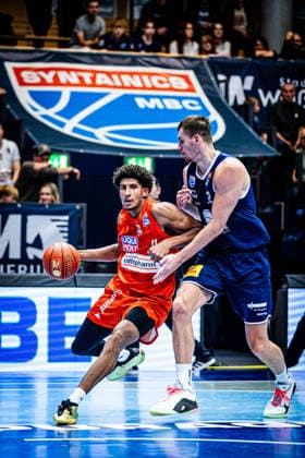 BB-1BL Herren Syntainics MBC - Ratiopharm Ulm Meissa Faye (Ratiopharm Ulm) waehrend der Saison 2026-2027 in der 1. EasyCredit Bundesliga am 4. Spieltag zwischen Syntainics MBC und Ratiopharm Ulm in der Stadthalle Weissenfels am 3. October 2026 in Weissenfels, Sachsen Anhalt, Deutschland