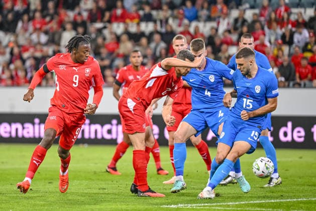 Remo Freuler (Switzerland) scores his team s first goal during the UEFA Nations League 2026 27 group phase match between Switzerland and Slovenia at Luzern Arena on October 3, 2026 in Lucerne, Switzerland. (Photo by Harry Langer DeFodi Images) -