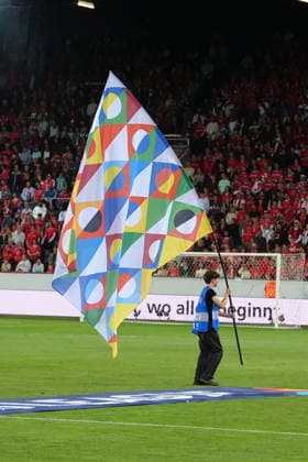 Luzern, Switzerland - October 03: Flag of the UEFA Nations League before the UEFA Nations League match between Switzerland and Slovenia at thermoplan arena on October 03, 2026 in Luzern, Switzerland. Copyright: xKjetilxWaberx xSPPx Sportspressphoto_SPR244733