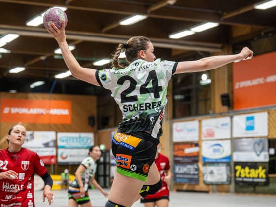 Luisa Scherer (Frisch Auf Frauen, 24) von aussen, SG Nürtingen-Zizishausen vs. Frisch Auf Goeppingen, Handball, DHB-Pokal, Spielzeit 2026 2027, 03.10.2026 SG Nürtingen-Zizishausen vs. Frisch Auf Goeppingen, Handball, DHB-Pokal, Spielzeit 2026 2027, 03.10.2026 Nuertingen Copyright: xMichaelxSchmidt Eibner-Pressefotx EP_MST