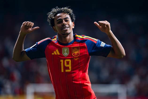 Spain v Czechia - UEFA Nations League 2026 27 Group A3 MD3 OVIEDO, SPAIN - OCTOBER 3: Lamine Yamal of Spain celebrates his goal during the UEFA Nations League 2026 27 group phase match between Spain and Czechia at Estadio Carlos Tartiere on October 3, 2026 in Oviedo, Spain. Oviedo Estadio Carlos Tartiere Oviedo Spain Copyright: xAlbertoxGardinx AGardin_20261003_Foot_Spa_Cze_0176