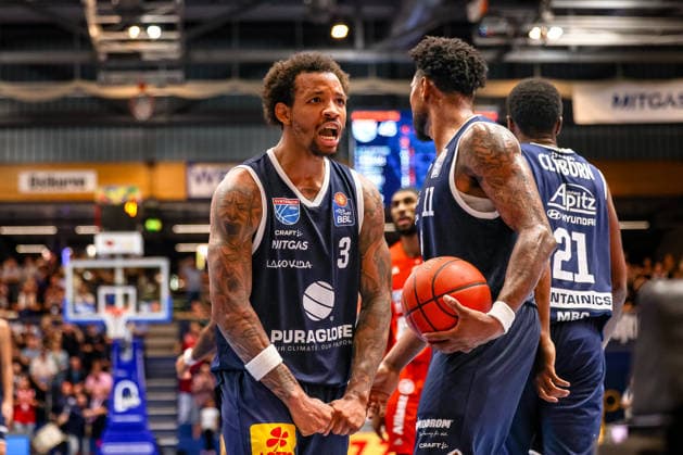 DeLonnie Hunt (SYNTAINICS MBC, 03) Jubel, Torjubel, jubelt ueber Punkte, GER, Syntainics MBC vs. Ratiopharm Ulm, Basketball, 1. Bundesliga, 4. Spieltag, Spielzeit 2026 2027, 03.10.2026 GER, Syntainics MBC vs. Ratiopharm Ulm, Basketball, 1. Bundesliga, 4. Spieltag, Spielzeit 2026 2027, 03.10.2026 Weissenfels Copyright: xEibner-Pressefoto LauraxRoemerx EP_LRR