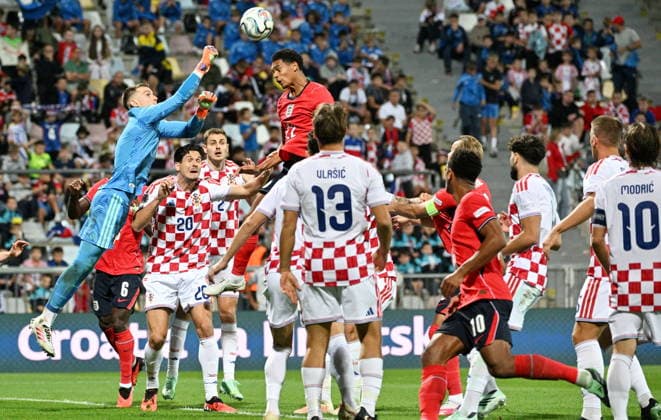 Croatia, Rijeka, 03.10.2026. Rujevica Stadium. UEFA Nations League, football match: Croatia - England. In the photo: Dominik Livakovic. Photo: Damir Krajac CROPIX Copyright: xxDamirxKrajacx hrvatska_engleska77-031026