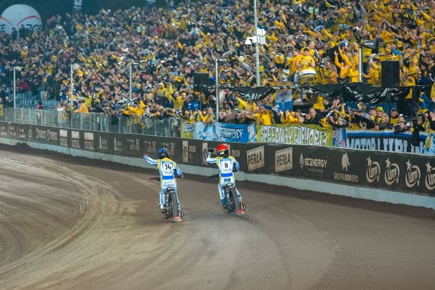 Lublin 03.10.2026 Zuzel. DMP - Druzynowe Mistrzostwa Polski 2026, runda 18 - mecz o 3 miejsce. PGE Ekstraliga sezon 2026. --- Speedway. Round 18 - 3rd place match. PGE Extraleague season 2026: Orlen Oil Motor Lublin - Fogo Unia Leszno. Persons shown: Bartosz Banbor, Martin Vaculik Fot. Kazimierz Kozuch Arena Akcji NEWSPIX.PL --- newspix.pl POLAND OUT! 