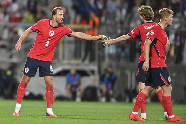 Croatia v England - UEFA Nations League 2026 27 Group A3 MD3 RIJEKA, CROATIA - OCTOBER 3: Harry Kane and Anthony Gordon celebrate after a goal during the UEFA Nations League 2026 27 group phase match between Croatia and England at Stadion HNK Rijeka on October 3, 2026 in Rijeka, Croatia.  IgorxSoban PIXSELL