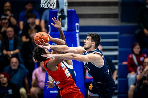 BB-1BL Herren Syntainics MBC - Ratiopharm Ulm Jure Planinic (Syntainics MBC) waehrend der Saison 2026-2027 in der 1. EasyCredit Bundesliga am 4. Spieltag zwischen Syntainics MBC und Ratiopharm Ulm in der Stadthalle Weissenfels am 3. October 2026 in Weissenfels, Sachsen Anhalt, Deutschland