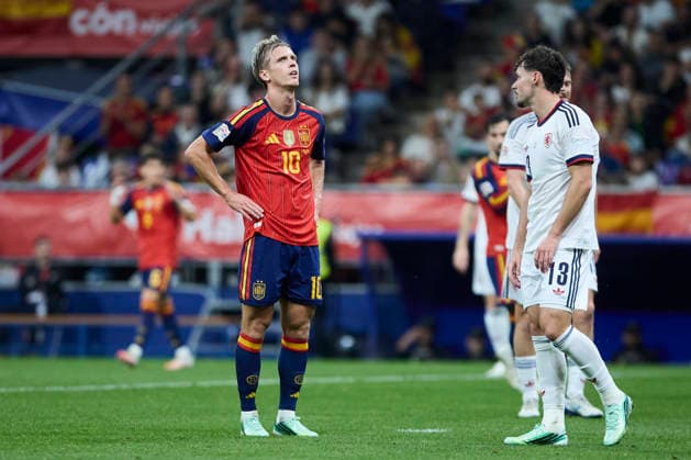 Spain - Czech Republic - UEFA Nations League 2026 27 OVIEDO, SPAIN - OCTOBER 3: Dani Olmo of Spain reacts during the UEFA Nations League 2026 27 group phase match between Spain and Czech Republic at the Carlos Tartiere Stadium on October 3, 2026 in Oviedo, Spain. (Photo by Diego Simon Photo Players Images Magara Press) Oviedo Carlos Tartiere Espana Copyright: xDiegoxSimonx