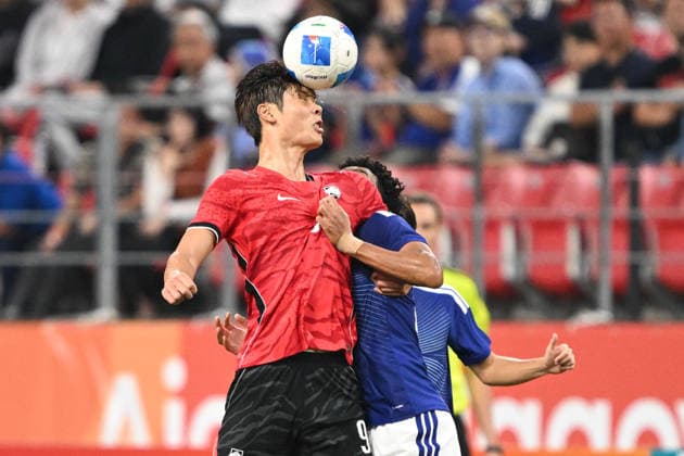 South Korea v Japan - 20th Asian Games Aichi-Nagoya TOYOTA, JAPAN - OCTOBER 03: LEE Youngjun 9 of South Korea in action during the Football Men s Final Match between South Korea and Japan on day fourteen of the 20th Asian Games Aichi-Nagoya at Toyota Stadium on October 03, 2026 in Toyota, Aichi, Japan. Stringer Anadolu Tokyo Japan. Editorial use only. Please get in touch for any other usage.  Copyright: x2026xAnadoluxStringerx