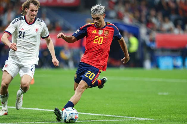 October 3, 2026, Oviedo, Asturias, Spain: Pedri of Spain in action during the UEFA Nations League 2026 27 group phase match between Spain and Czech Republic at Carlos Tartiere stadium on October 03, 2026, in Oviedo, Spain. Spain V Czech Republic - UEFA Nations League 2026 27 Group A3 MD3  - ZUMAa181 20261003_zaa_a181_110 Copyright: xIrinaxR.xHx