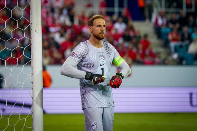 Fussball UEFA Nations League 2026 - 2027, 3. Spieltag - Schweiz vs Slowenien - Thermoplan Arena (Luzern): Jan Oblak (Slowenien, 1) Copyright: xJOERANxSTEINSIEKx