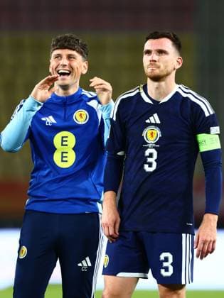 Andy Robertson of Scotland after he wins his 100th career appearance for Scotland. North Macedonia v Scotland, UEFA Nations League, Football, Nacionalna Arena Tose Proeski, Skopje, North Macedonia - 03 Oct 2026Skopje Nacionalna Arena Tose Proeski North Macedonia  Copyright: xNikolaxKrstic Shutterstockx 17184131hi
