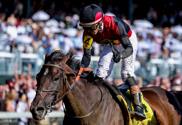 October 3, 2026, Lexington, Ky, USA: Evanescence (4) ridden by Jose Ortiz wins the Thoroughbred Club of America Stakes (Grade 2) on Coolmore Turf Mile Day at Keeneland in Lexington, Kentucky on October 3, 2026. Eclipse Sportswire CSM Lexington USA - ZUMAcs17 20261003_faf_cs17_052 Copyright: xCaseyxLaughterx
