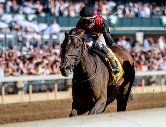 October 3, 2026, Lexington, Ky, USA: Evanescence (4) ridden by Jose Ortiz wins the Thoroughbred Club of America Stakes (Grade 2) on Coolmore Turf Mile Day at Keeneland in Lexington, Kentucky on October 3, 2026. Eclipse Sportswire CSM Lexington USA - ZUMAcs17 20261003_faf_cs17_053 Copyright: xCaseyxLaughterx