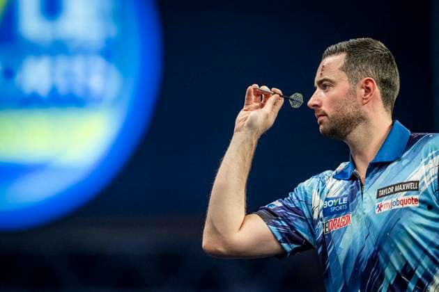 RECORD DATE NOT STATED 3rd October 2026; Mattioli Arena, Leicester, England; PDC World Grand Prix Darts Day 6; Luke Humphries in action on the oche his semi final match against James Wade GodfreyxPitt