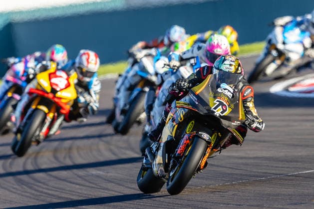 British Superbike Championship Day Two Storm Stacey, Bathams AJN Racing Ducati 1000 during Race 1 of the ZYN British Superbike Championship at Donnington Park, Castle Donington 03 10 2026 UK Newspapers OUT Copyright: xMichaelxWincottx FIL-24021-0002