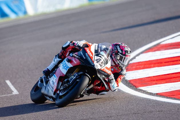 British Superbike Championship Day Two Scott Redding, Hager PBM Racing Team Ducati 1000 during Race 1 of the ZYN British Superbike Championship at Donnington Park, Castle Donington 03 10 2026 UK Newspapers OUT Copyright: xMichaelxWincottx FIL-24021-0023