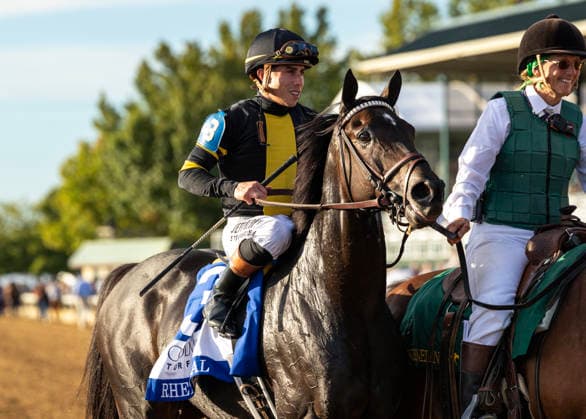 October 3, 2026, Lexington, Ky, USA: Rhetorical (3) ridden by Irad Ortiz Jr. wins the Coolmore Turf Mile on October 3, 2026. Candice Chavez Eclipse Sportswire CSM Lexington USA - ZUMAcs17 20261003_faf_cs17_153 Copyright: x {Serialx