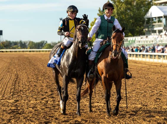 October 3, 2026, Lexington, Ky, USA: Rhetorical (3) ridden by Irad Ortiz Jr. wins the Coolmore Turf Mile on October 3, 2026. Candice Chavez Eclipse Sportswire CSM Lexington USA - ZUMAcs17 20261003_faf_cs17_152 Copyright: x {Serialx