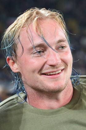 Rocky Lombardi (Dresden Monarchs, 5) after the win of the Championship, Dresden Monarchs vs Potsdam Royals, American Football, GFL, German Football League, Season 2026, GFL-Bowl, 03.10.2026, GFLBowl2026 Photo: PFA Klaus Sack Dresden Rudolf-Harbig-Stadion Deutschland Copyright: xPFA KlausxSackx
