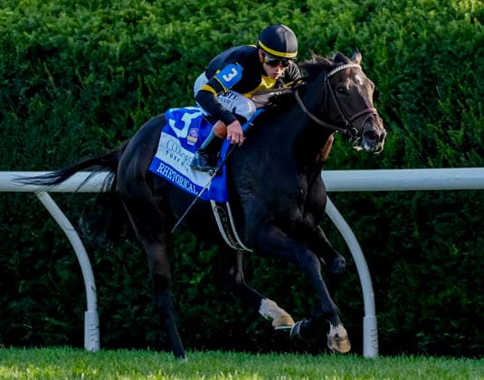 October 3, 2026, Lexington, Ky, USA: Rhetorical (3) ridden by Irad Ortiz, Jr. wins the Coolmore Turf Mile Stakes (Grade 1) at Keeneland in Lexington, Kentucky on October 3, 2026. Eclipse Sportswire CSM Lexington USA - ZUMAcs17 20261003_faf_cs17_136 Copyright: xJessicaxMorganx