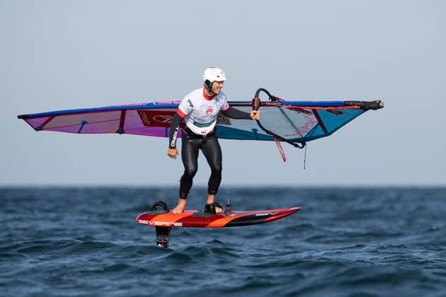 PWA - Citroen - World Windsurfing Tour Sylt 2026 - Tag 8 - Slalom Foil Men; Sylt Westerland, 03.10.2026 Balz Müller (Freestyle Men, Switzerland, SUI-21); PWA - Citroen - World Windsurfing Tour Sylt 2026 - Tag 8 - Slalom Foil Men am 03.10.2026 vor dem Brandenburger Strand - Motorboot auf Sylt Westerland (Deutschland). Copyright: xBEAUTIFULxSPORTS AndreasxDickx