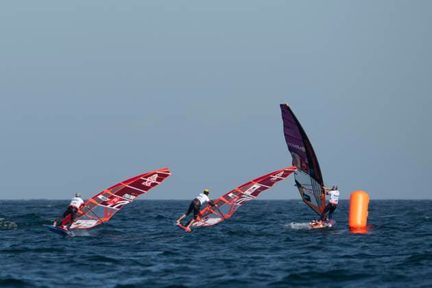 PWA - Citroen - World Windsurfing Tour Sylt 2026 - Tag 8 - Slalom Foil Men; Sylt Westerland, 03.10.2026 Benoit Merceur (Slalom Foil Men, France, FRA-1159); Fabian Wolf (Slalom Foil Men, Germany, GER-404); ; PWA - Citroen - World Windsurfing Tour Sylt 2026 - Tag 8 - Slalom Foil Men am 03.10.2026 vor dem Brandenburger Strand - Motorboot auf Sylt Westerland (Deutschland). pol23+ Copyright: xBEAUTIFULxSPORTS AndreasxDickx
