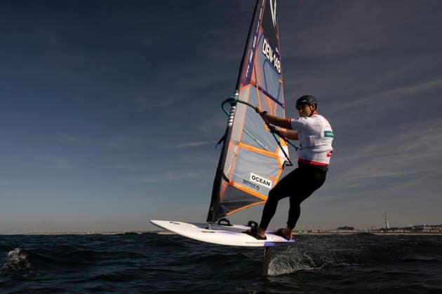PWA - Citroen - World Windsurfing Tour Sylt 2026 - Tag 8 - Slalom Foil Men; Sylt Westerland, 03.10.2026 Kasper Nielsen (Slalom Foil Men, Denmark, DEN-148); PWA - Citroen - World Windsurfing Tour Sylt 2026 - Tag 8 - Slalom Foil Men am 03.10.2026 vor dem Brandenburger Strand - Motorboot auf Sylt Westerland (Deutschland). Copyright: xBEAUTIFULxSPORTS AndreasxDickx