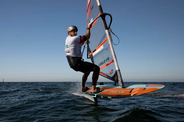 PWA - Citroen - World Windsurfing Tour Sylt 2026 - Tag 8 - Slalom Foil Men; Sylt Westerland, 03.10.2026 Bruno Martini (Slalom Foil Men, Italy, ITA-160); PWA - Citroen - World Windsurfing Tour Sylt 2026 - Tag 8 - Slalom Foil Men am 03.10.2026 vor dem Brandenburger Strand - Motorboot auf Sylt Westerland (Deutschland). Copyright: xBEAUTIFULxSPORTS AndreasxDickx