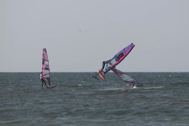 PWA - Citroen - World Windsurfing Tour Sylt 2026 - Tag 8 - Slalom Foil Men; Sylt Westerland, 03.10.2026 Balz Müller (Freestyle Men, Switzerland, SUI-21); PWA - Citroen - World Windsurfing Tour Sylt 2026 - Tag 8 - Slalom Foil Men am 03.10.2026 vor dem Brandenburger Strand - Motorboot auf Sylt Westerland (Deutschland). Copyright: xBEAUTIFULxSPORTS AndreasxDickx