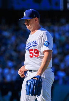 October 3, 2026, Los Angeles, California, USA: Closer Evan Phillips 59 of the Los Angeles Dodgers during a NLDS Game 1 against the Atlanta Braves on Saturday October 3, 2026 at Dodger Stadium in Los Angeles, California. JAVIER ROJAS PI Los Angeles USA - ZUMAp124 20261003_zaa_p124_020 Copyright: xJavierxRojasx