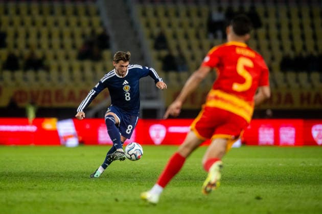 Billy Gilmour seen during UEFA Nations League Division B game between National Teams of North Macedonia an Scotland (Jacek Prondzynski Ball Raw Images) Skopje North Macedonia, Skopje North Macedonia Copyright: xJacekxProndzynskix jacekprondzynski_northmacedonia_scotland_2627_097